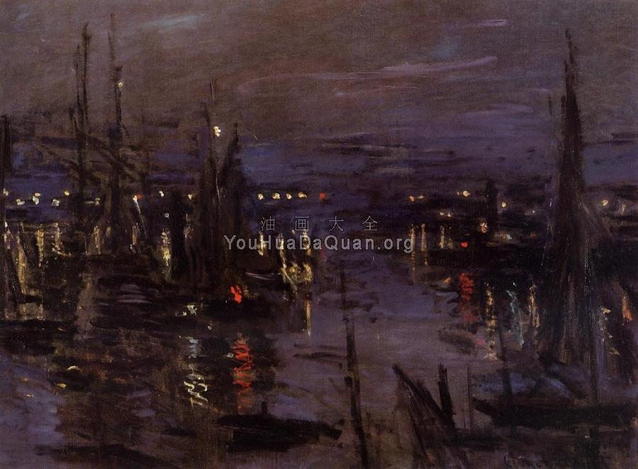 The Port of Le Havre, Night Effect - 克劳德·莫奈